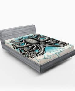 Sábana Ajustable Lunarable Trippy Art, Pulpo Creepy con