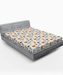 Sábana Ajustable Lunarable Animal Print, Patrón de Dibujos