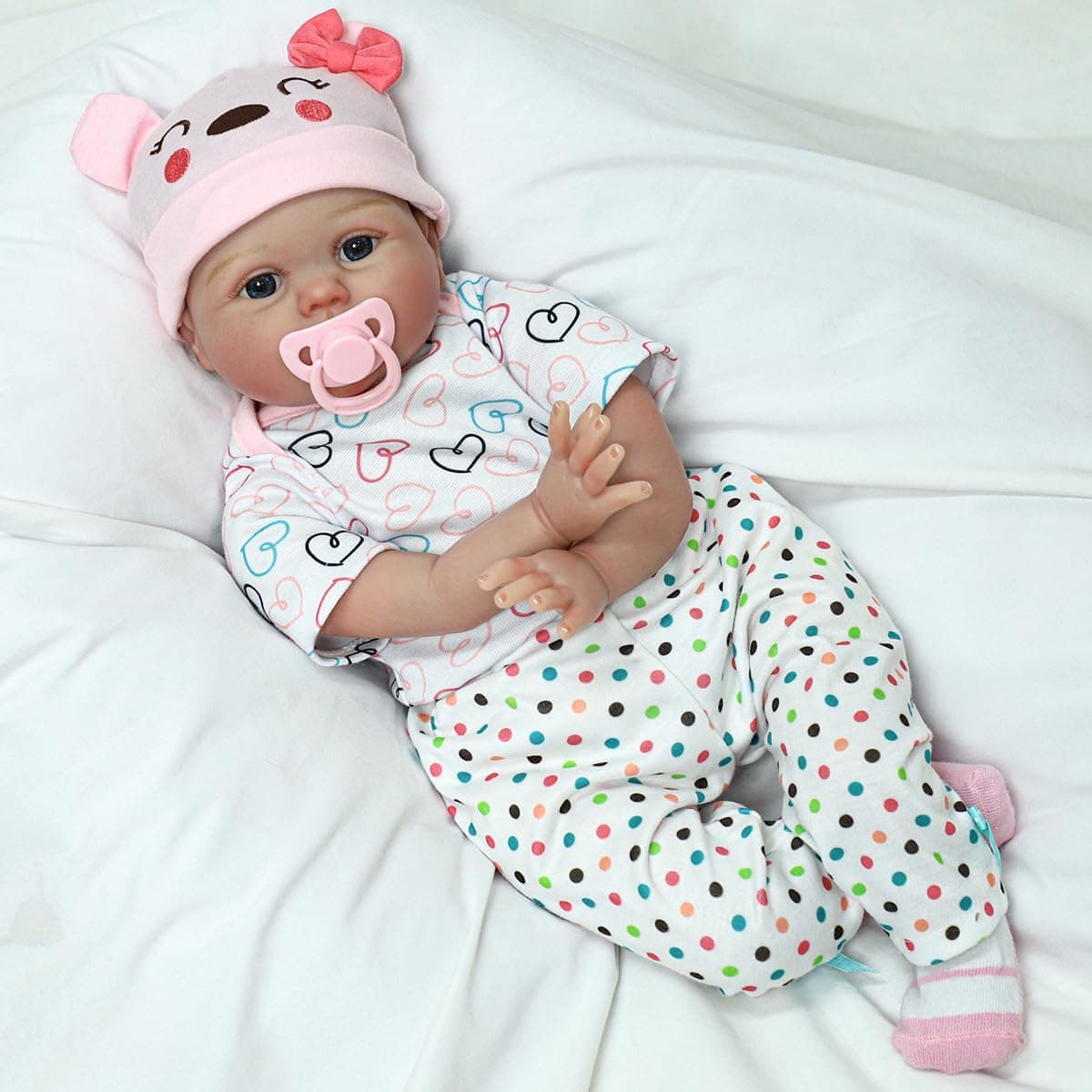 Muñeca Realista Reborn CHAREX - Bebé Niña de 22 Pulgadas,