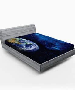 Sábana Ajustable Lunarable Galaxy, Tema Celestial Vista de