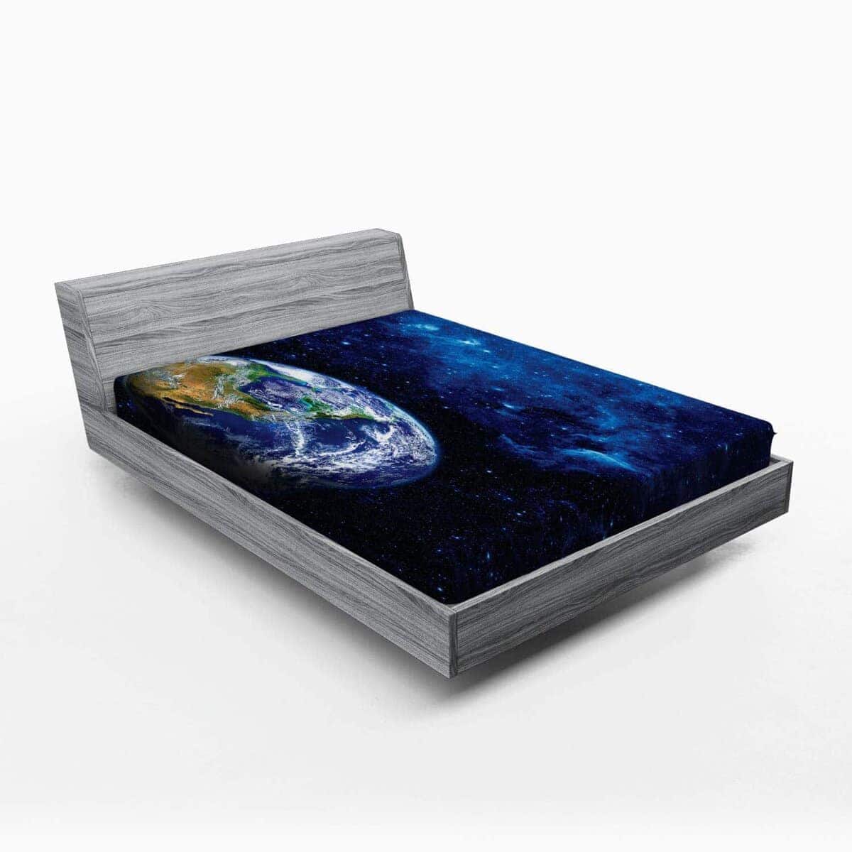 Sábana Ajustable Lunarable Galaxy, Tema Celestial Vista de