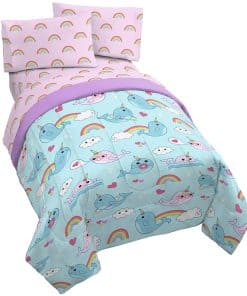 Juego de Cama Completo Jay Franco Believe in Narwhals de 5