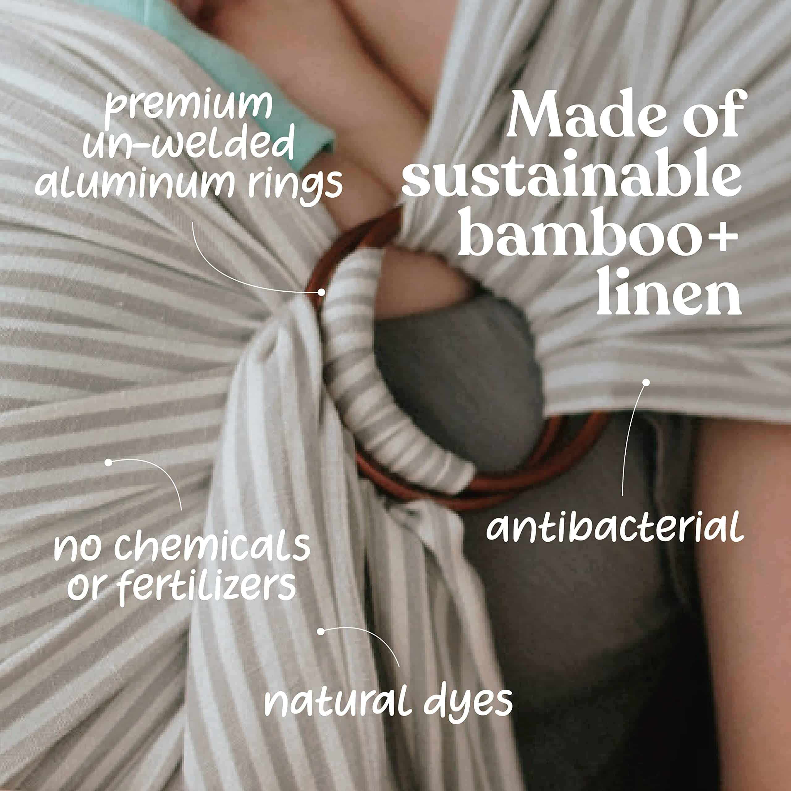 Fular Portabebés Nalakai. Ecológico, Suave Bambú y Lino - Imagen 9