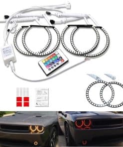 Qiuko 6pcs Anillo de Luz de Ojos de Ángel LED Multicolor