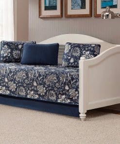 Juego de Colcha Reversible de 5 Piezas para Cama Día con