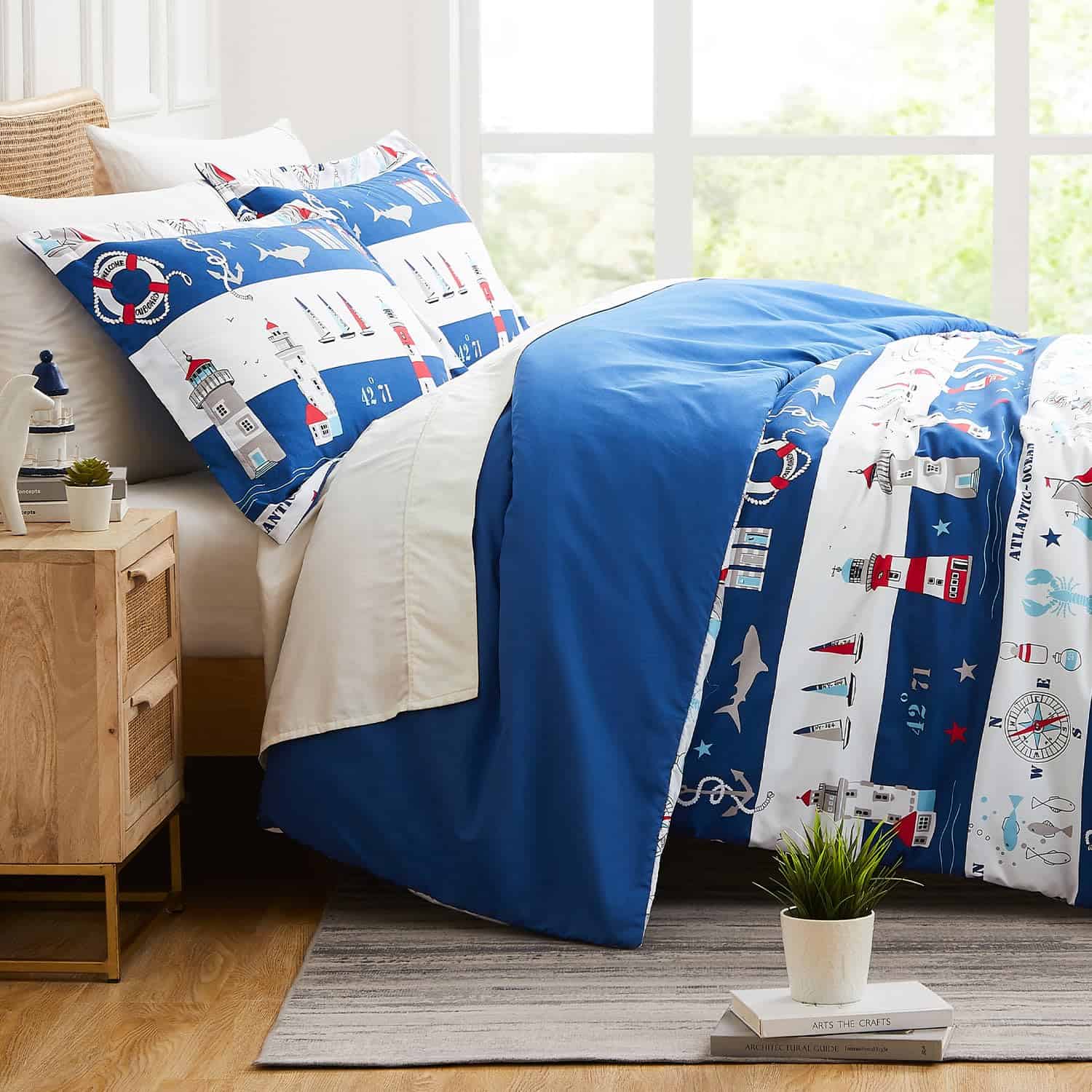 Juego de Edredón de 3 Piezas Southshore Fine -Azul Atlántico