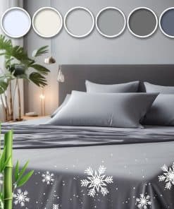 Juego de sábanas de bambú de viscosa para cama Queen - 100%