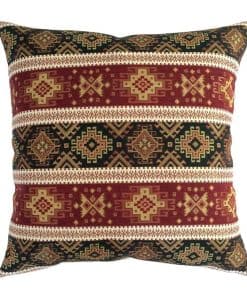Funda de cojín grande Pillowerus burdeos rojo y verde - 22