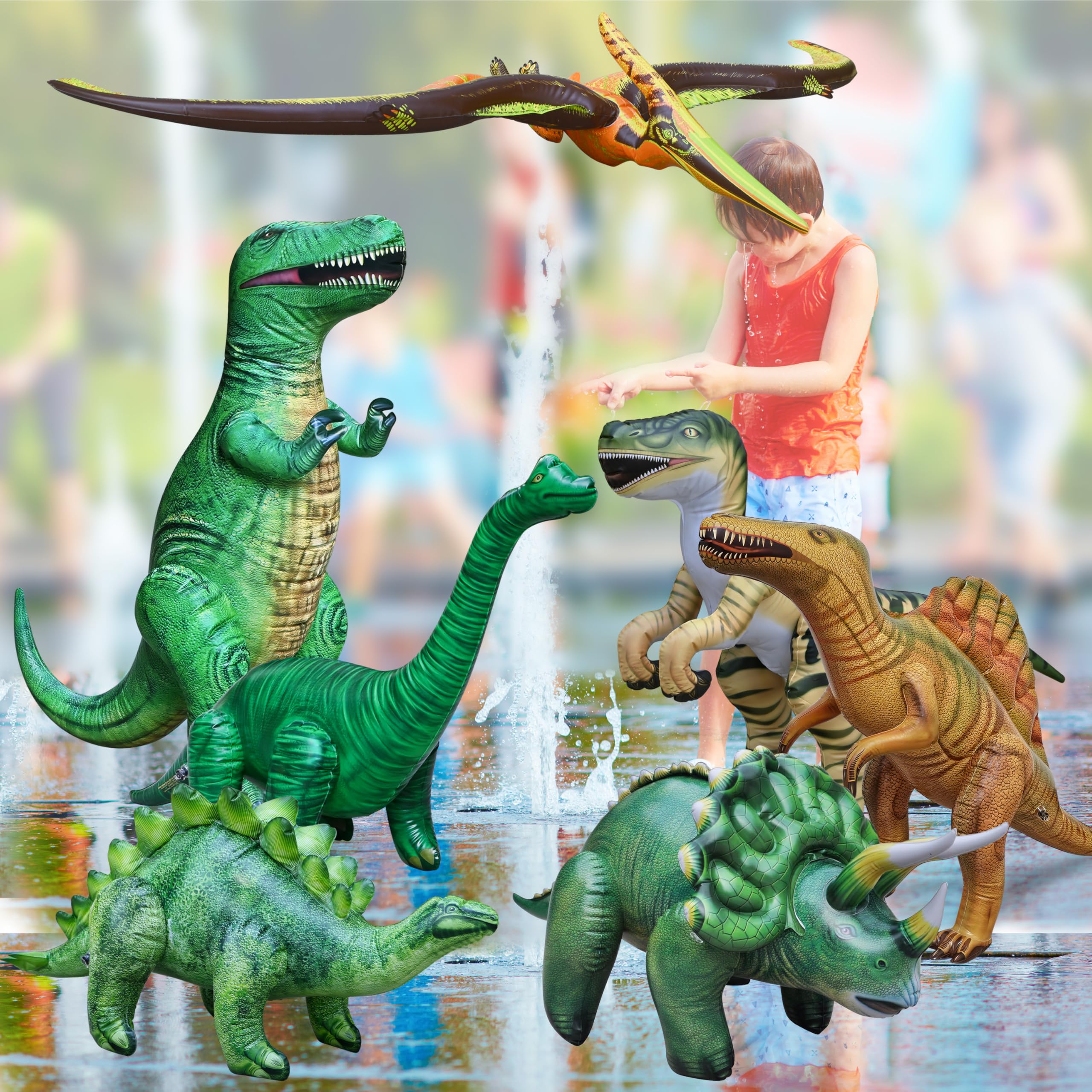 Jet Creations Inflable de Dinosaurio (Los 7) - Imagen 7