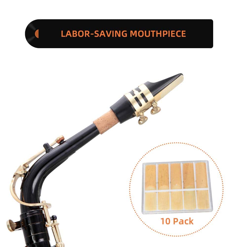 Kit de saxofón Glarry Student Alto Eb E-flat en Oro Lacado - Imagen 4