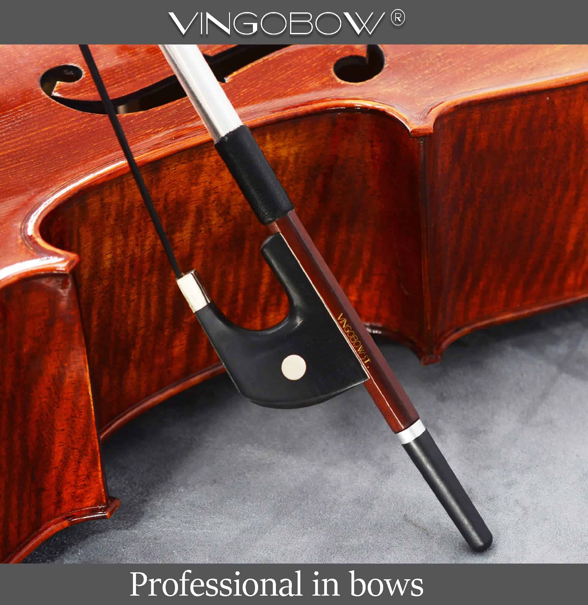 Arco de Contrabajo Upright Half 1/2 Size Modelo Alemán Palo - Imagen 8