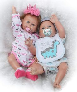 Muñecos Reborn de Cuerpo Completo de Silicona Gemelos Niño
