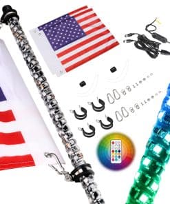 Nirider 2PCS 5ft LED Whip Lights con Banderas Control