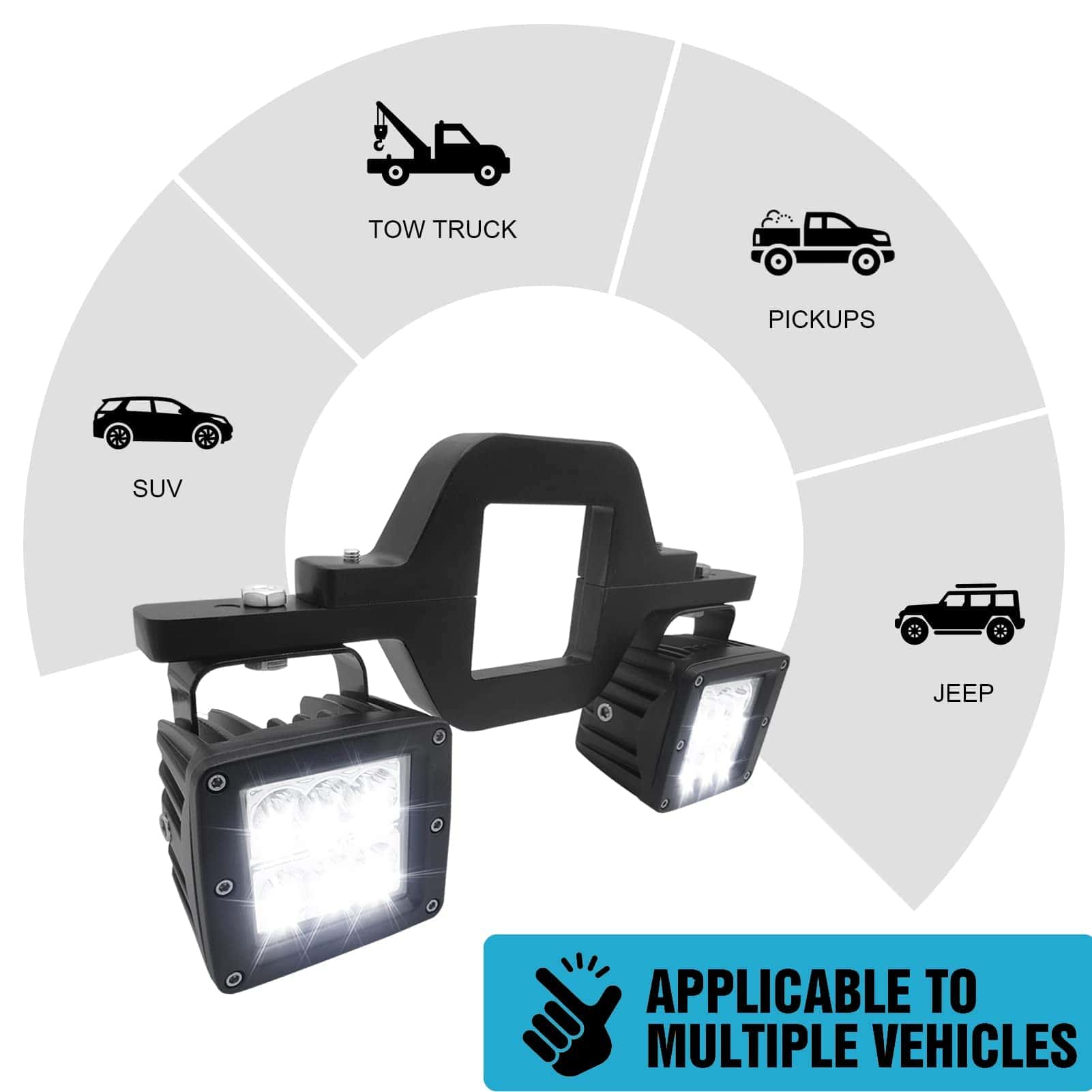DaSen 2X 24W Luces LED Traseras de Trabajo de Respaldo y - Imagen 7