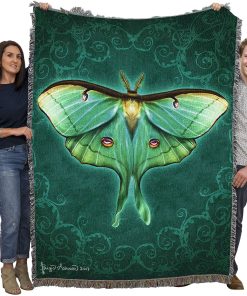 Manta Damask Luna Moth de Pure Country Weavers por Brigid