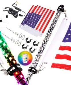 Nirider 2PCS 4ft Luces LED de Látigo con Control Remoto de