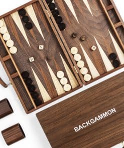Juego de tablero de backgammon de madera de sapele Ropoda