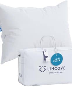 Almohada de plumas de ganso natural Lincove Cloud, blanco
