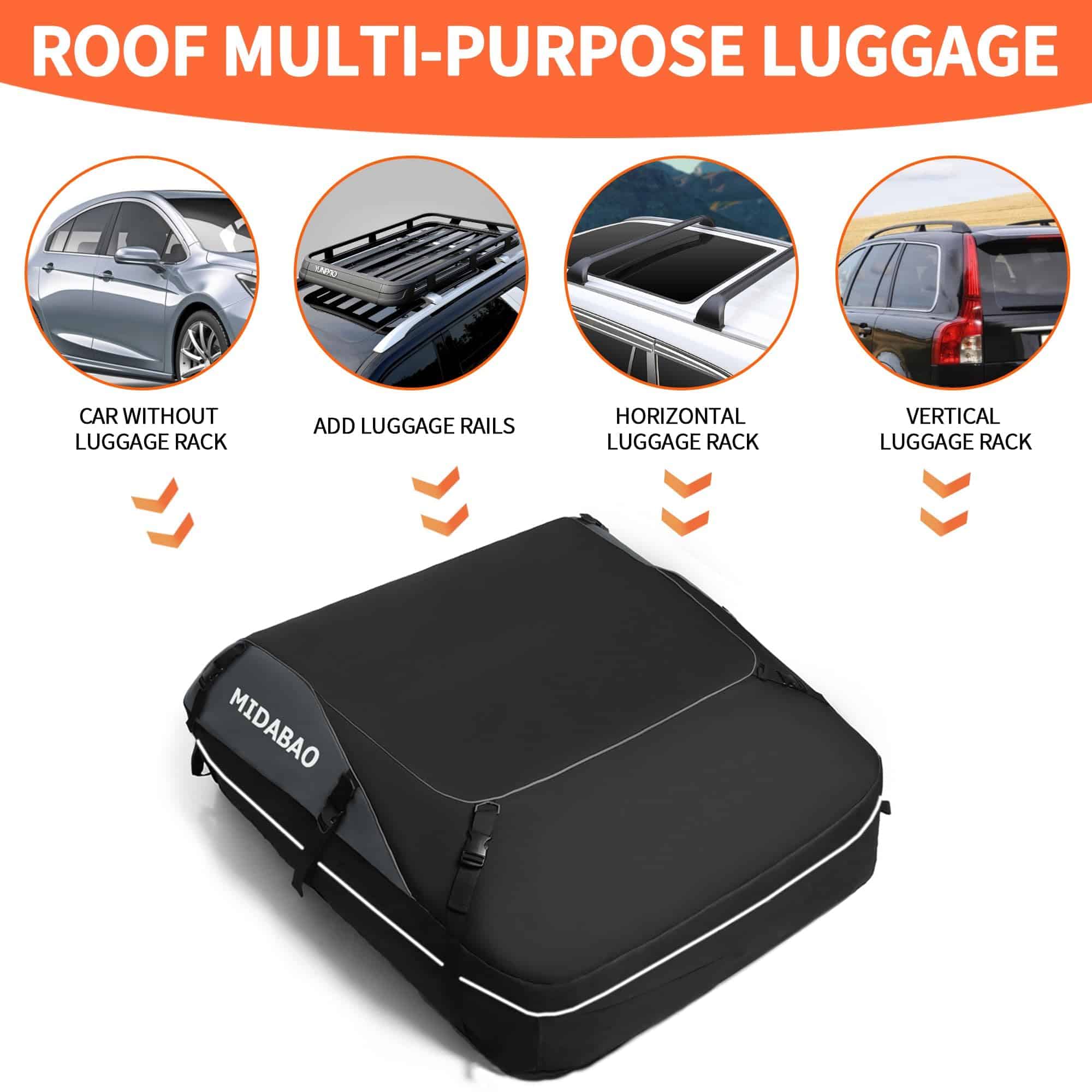 MIDABAO 20 Cubic Waterproof Duty Car Roof Top Carrier-Car - Imagen 4
