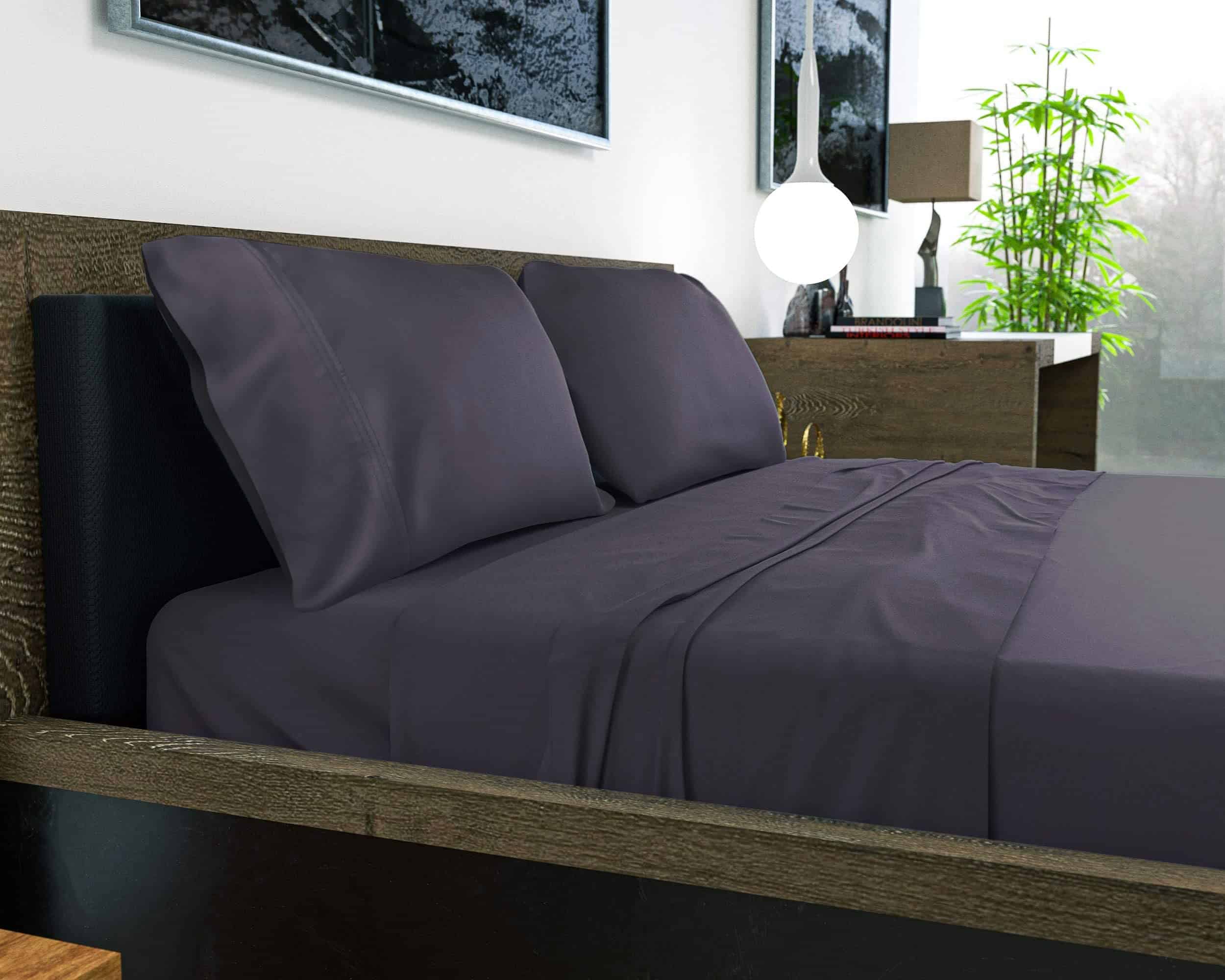 Juego de sábanas king de la serie de lujo -Gris carbón - Imagen 9