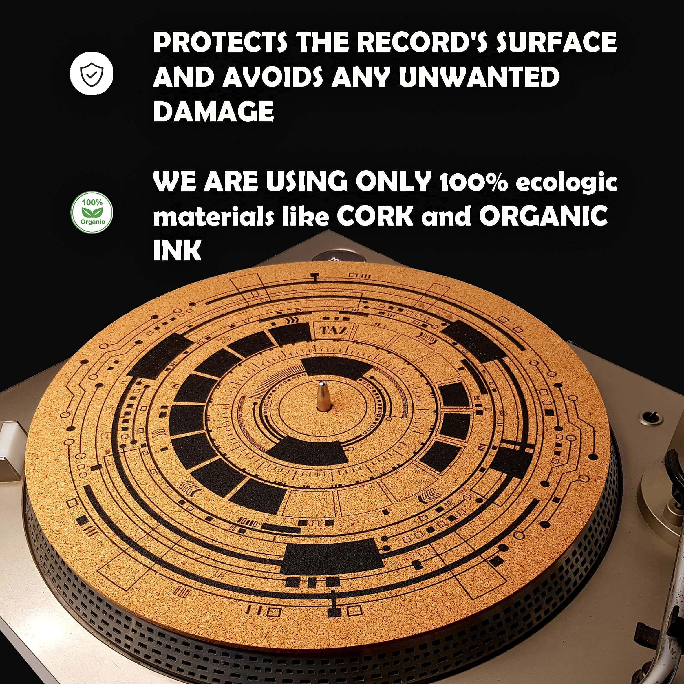 Tapete de giradiscos Premium TazStudio - Tapete de corcho - Imagen 5