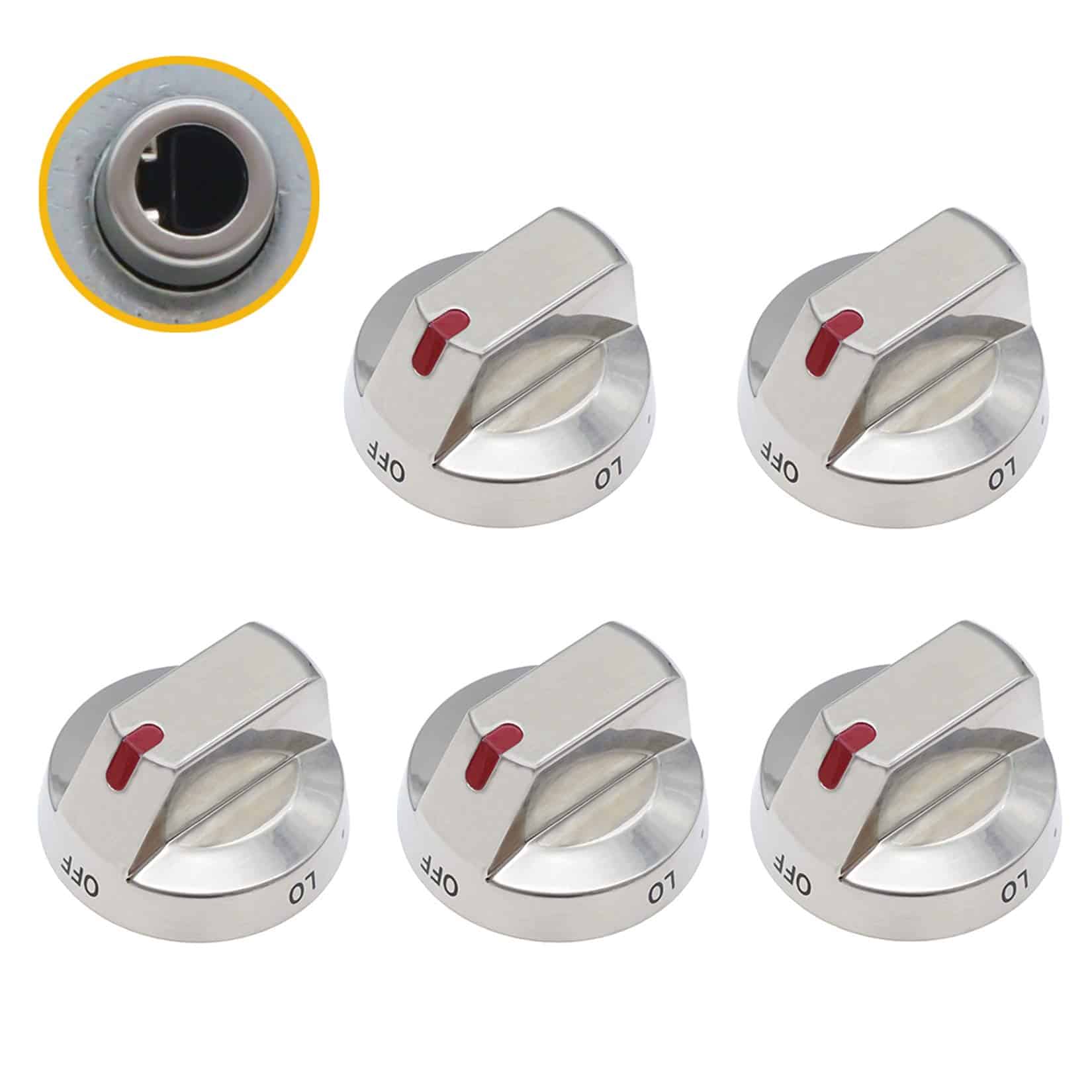 Siwdoy (Paquete de 5 perillas de control de quemador de