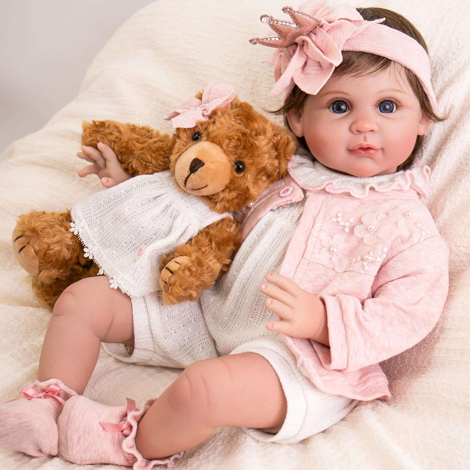 Muñeca Bebé Reborn Aori - Muñeca Realista de Niña de 22 - Imagen 3