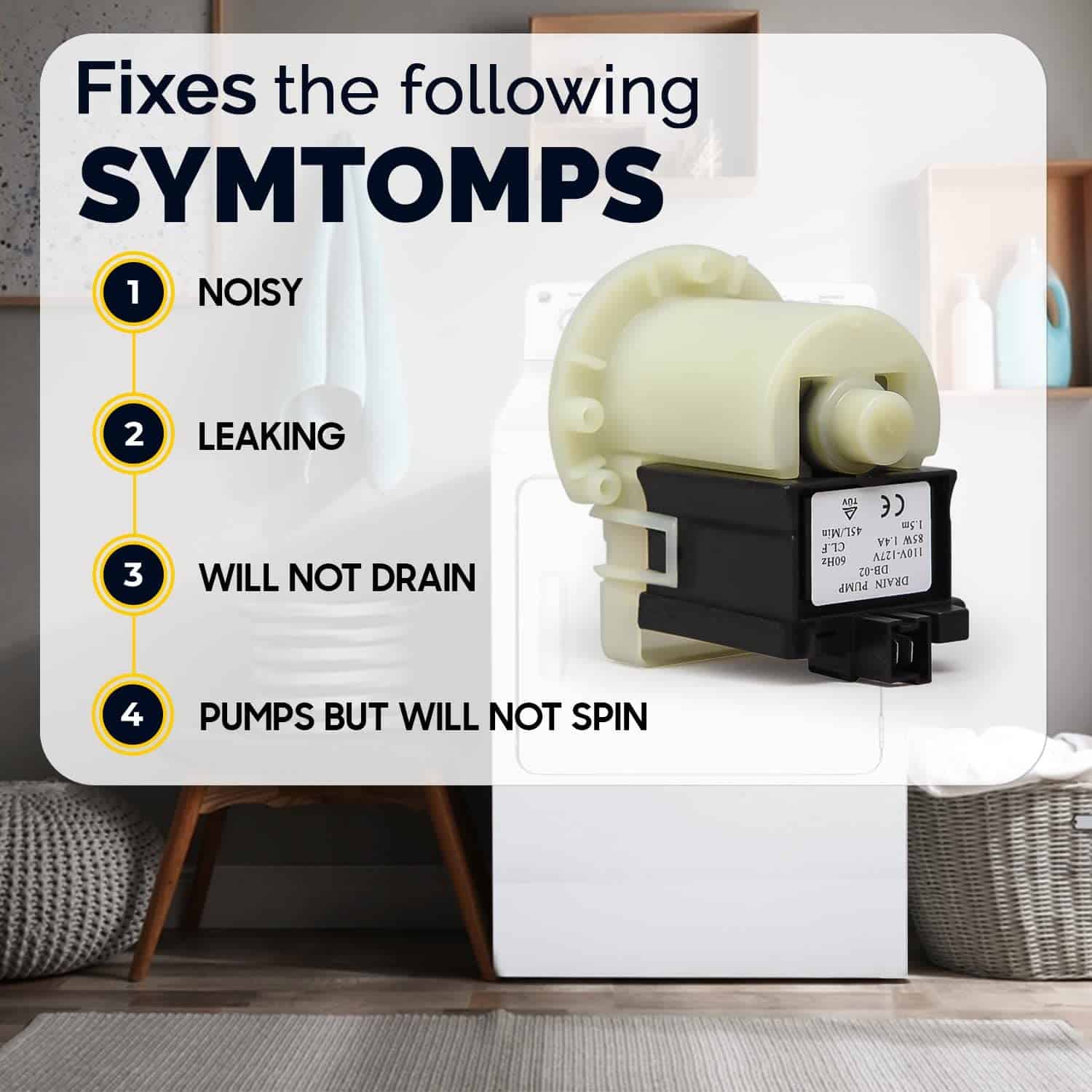 Bomba de desagüe 8181684 por Seentech - Ajuste exacto para - Imagen 5