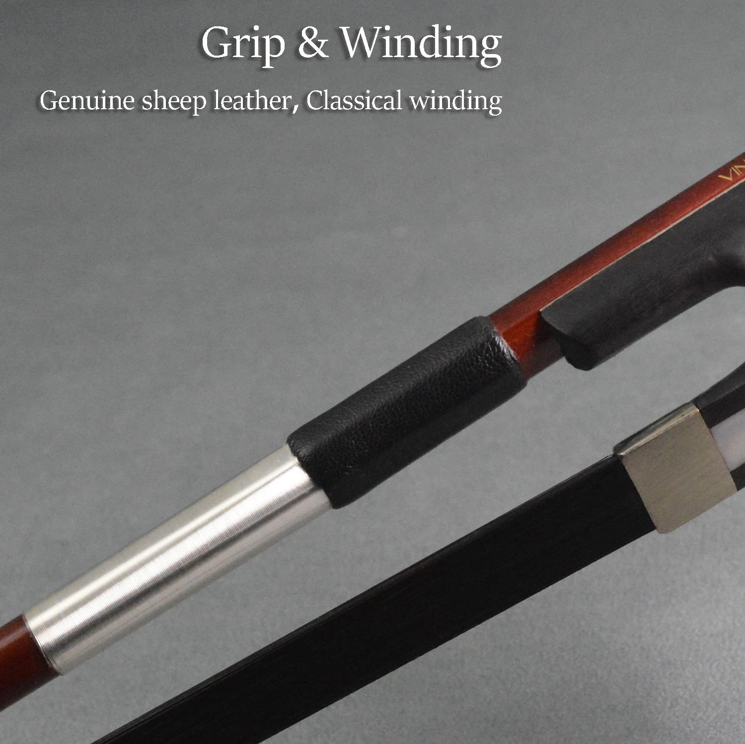 Arco de Contrabajo Upright Half 1/2 Size Modelo Alemán Palo - Imagen 6