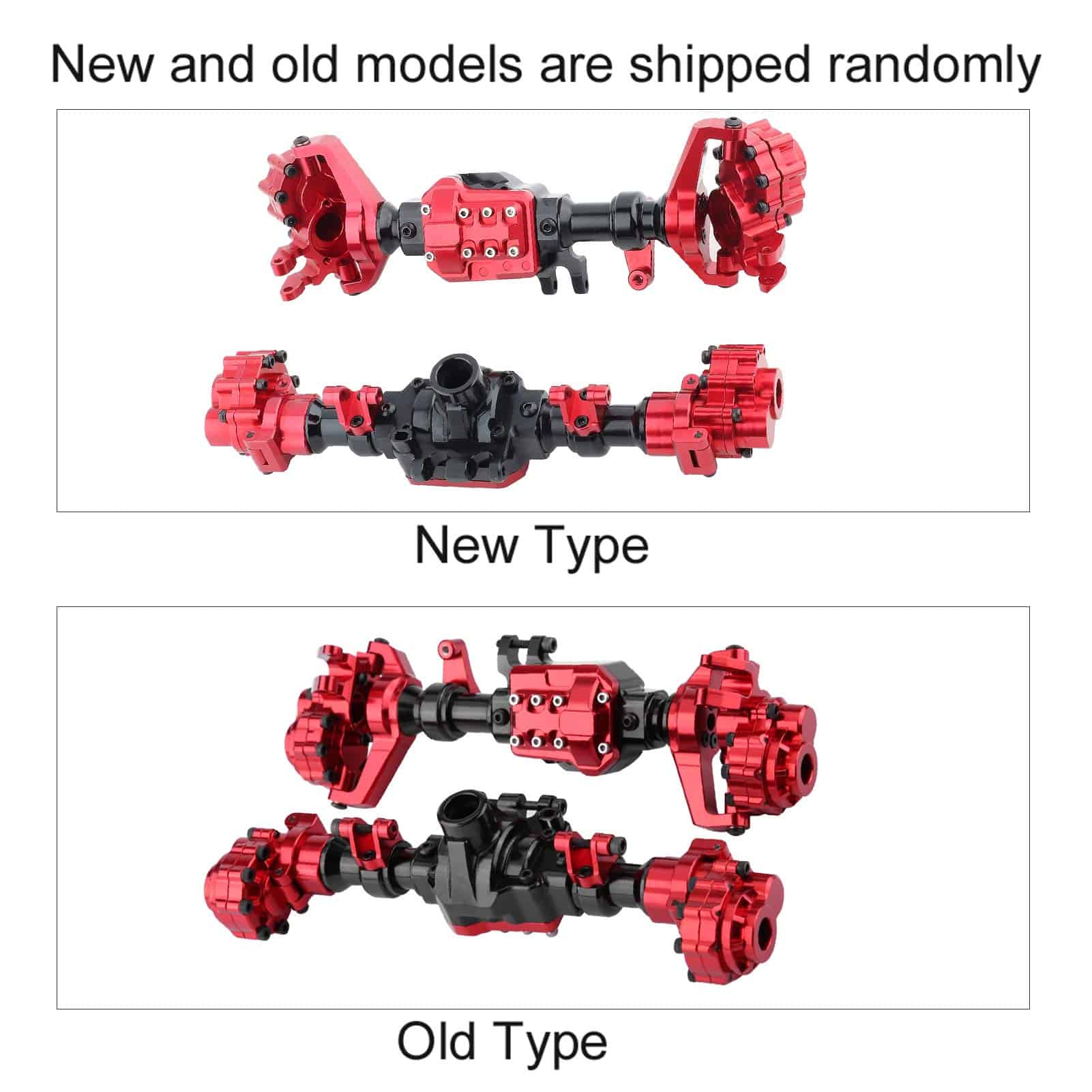 VGEBY1 Portal Axles, Ejes de Portal de Metal Rojo Frontal y - Imagen 9