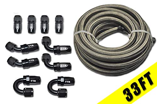 Kit de Manguera de Combustible de Acero Inoxidable Trenzado