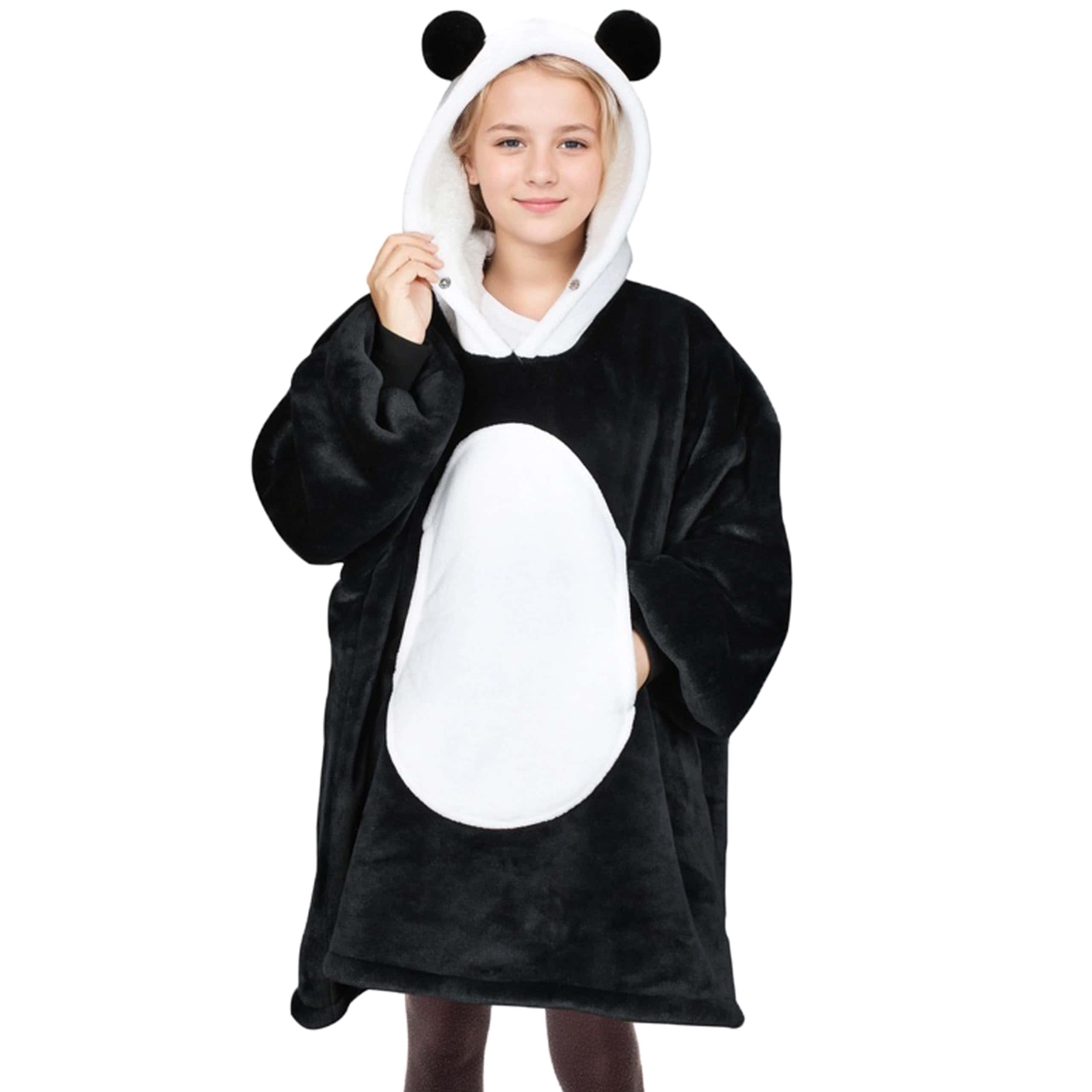 Manta con capucha Solaris Panda para niños - Regalo cálido