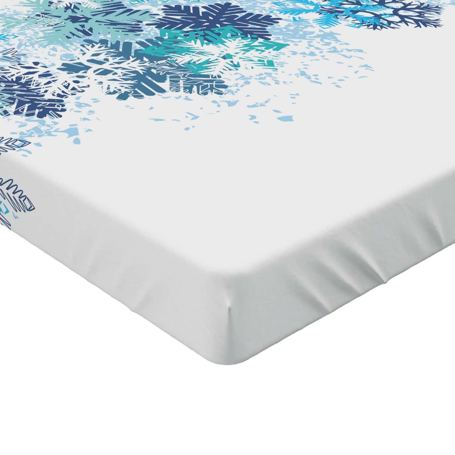 Sábana Ajustable Lunarable Snowflake, Patrón de Nieve - Imagen 5