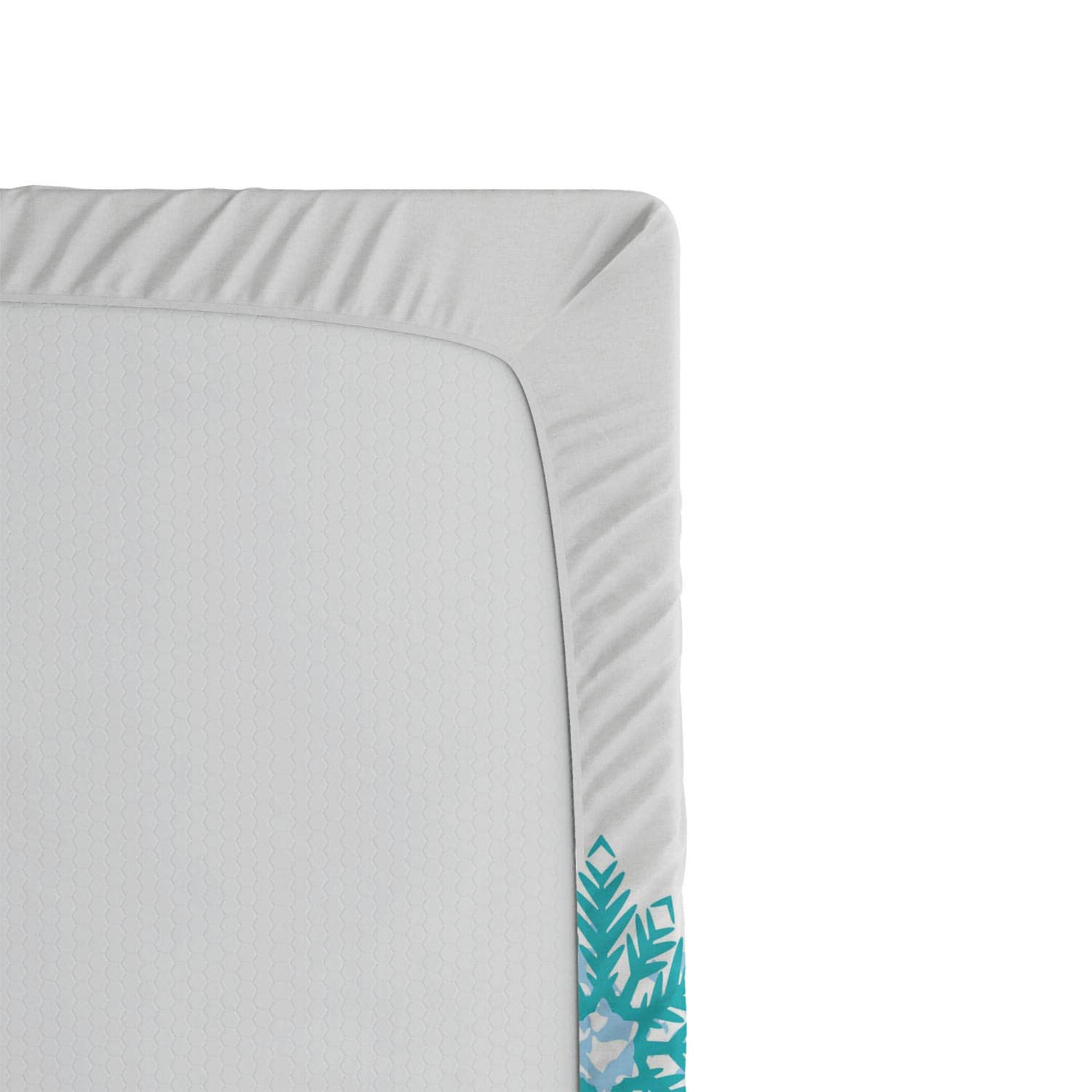 Sábana Ajustable Lunarable Snowflake, Patrón de Nieve - Imagen 6