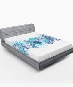 Sábana Ajustable Lunarable Snowflake, Patrón de Nieve