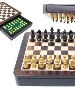 Set de Ajedrez Magnético de Viaje de Madera de la Casa del