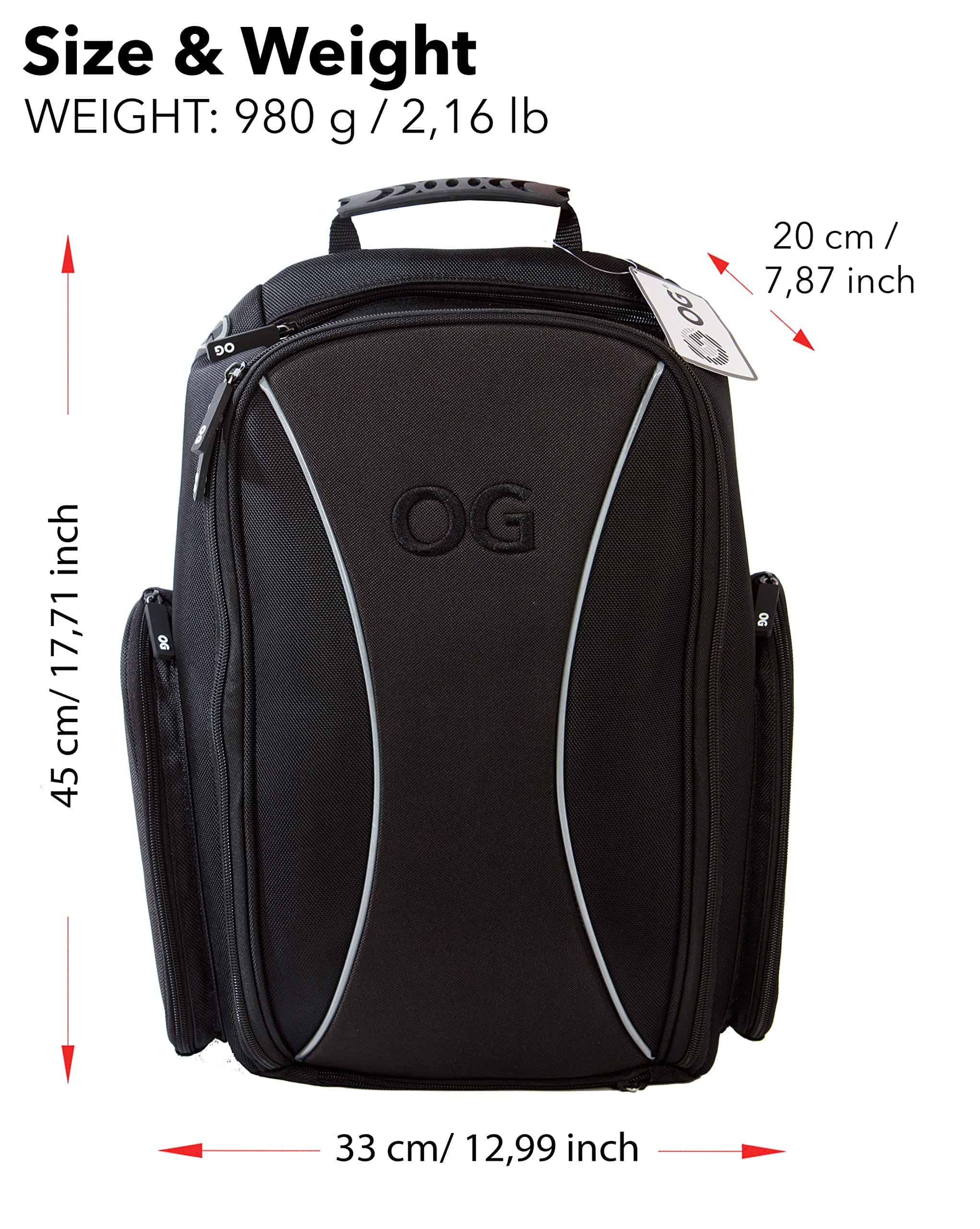 Mochila de Motocicleta OG Original GO Negro Impermeable, - Imagen 9