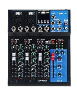 Mezclador de Audio Estéreo de Estudio en Vivo de 4 Canales