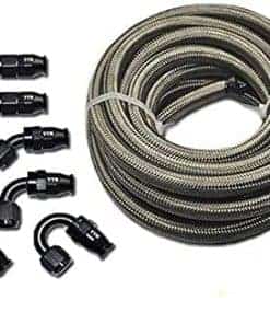 Kit de manguera de combustible de acero inoxidable PTFE TT