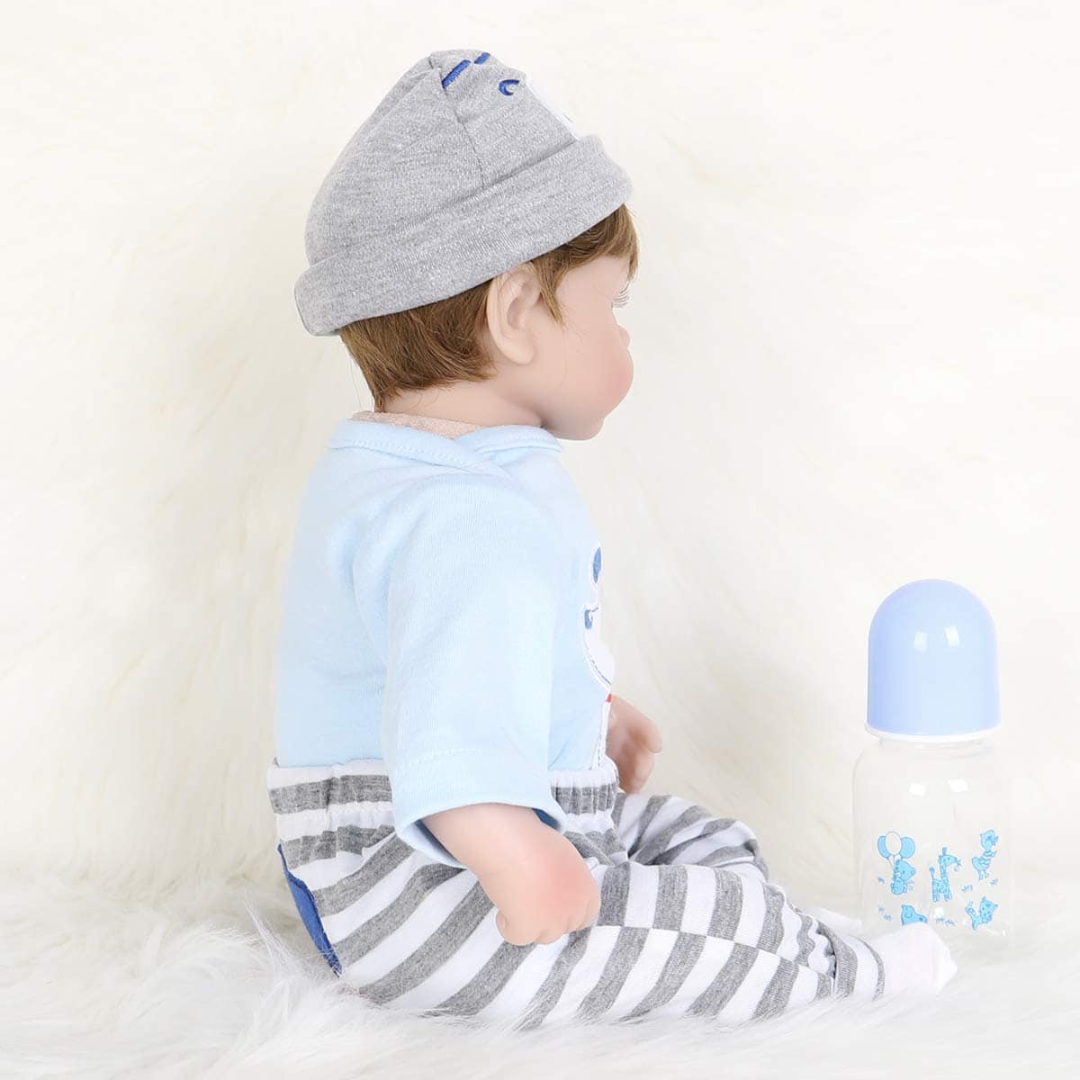 ENADOLL Muñeco Bebé Realista de Silicona y Vinilo Azul - Imagen 7