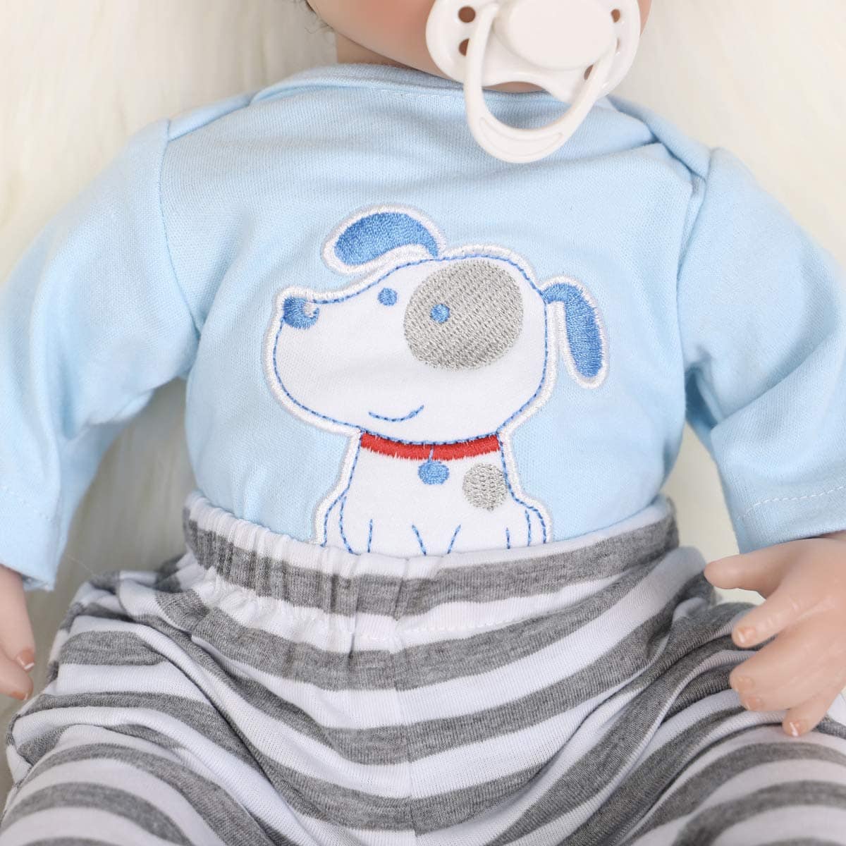 ENADOLL Muñeco Bebé Realista de Silicona y Vinilo Azul - Imagen 9