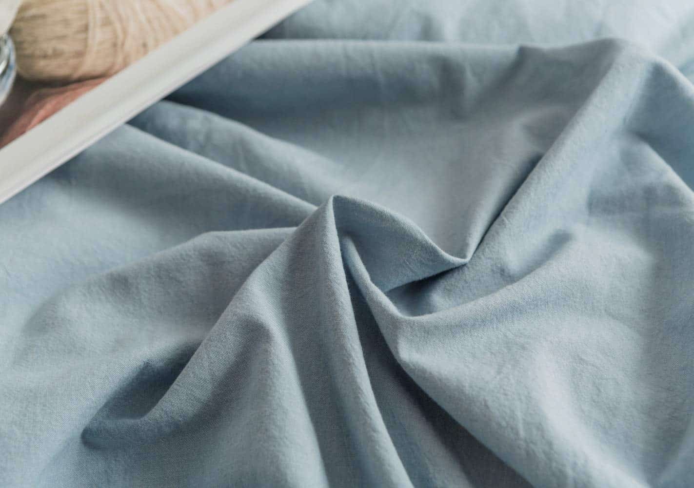 Funda de edredón Queen azul claro, 100% algodón lavado tipo - Imagen 10