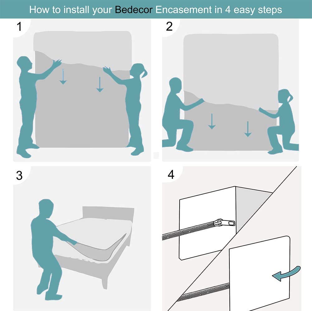 Bedecor Set de 2 Protector de Colchón con Cierre para Cama - Imagen 7