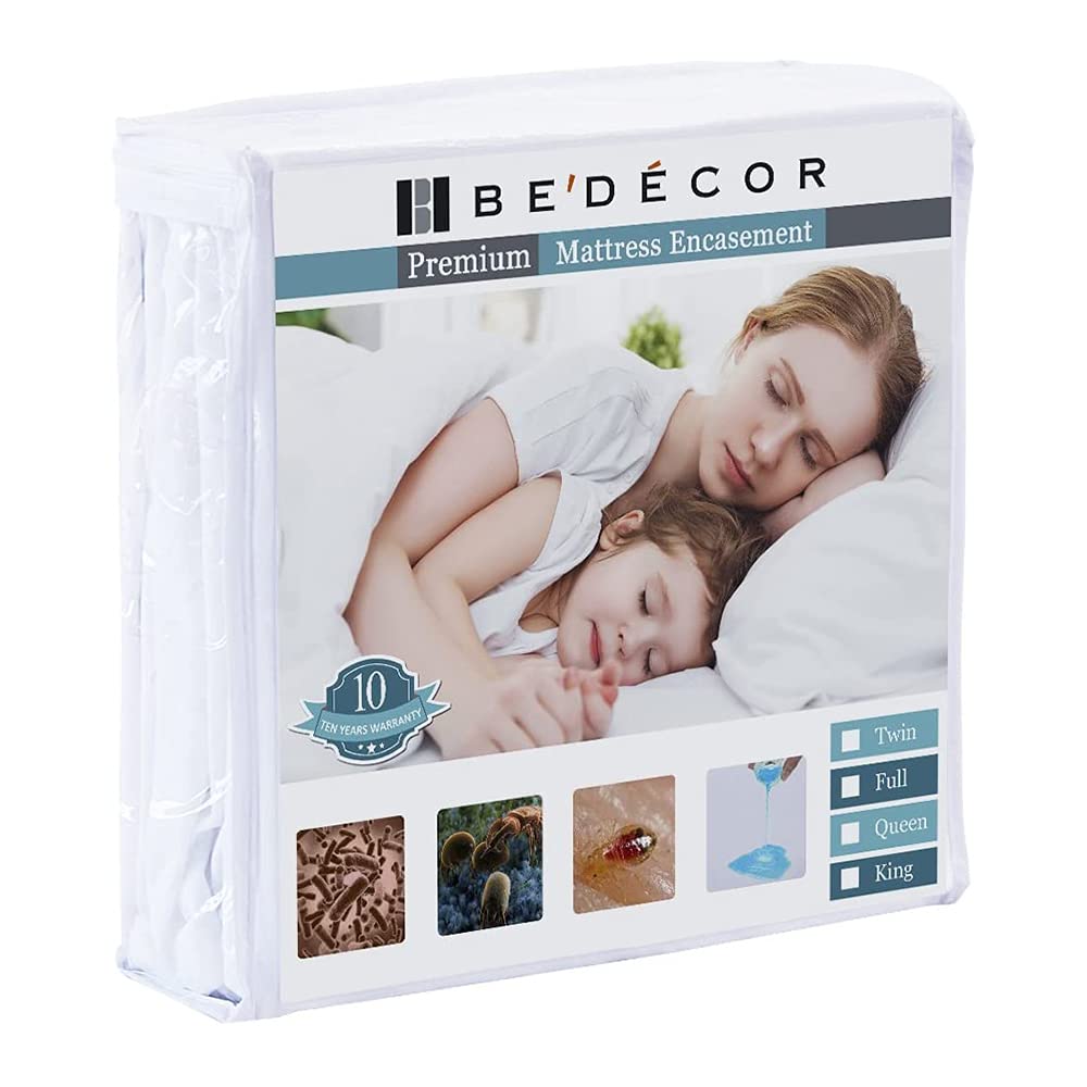 Bedecor Set de 2 Protector de Colchón con Cierre para Cama