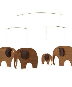 Móvil Colgante de Elefantes para Fiesta de Bebés, Teca - 29