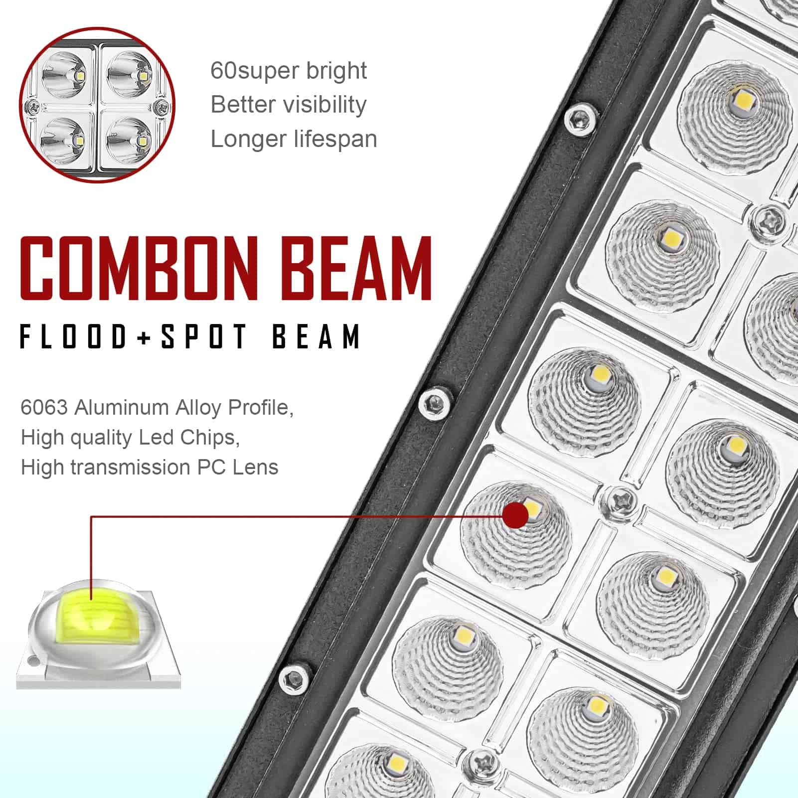 Barra de Luz LED Curva de 42 Pulgadas 240W con Kit de - Imagen 7