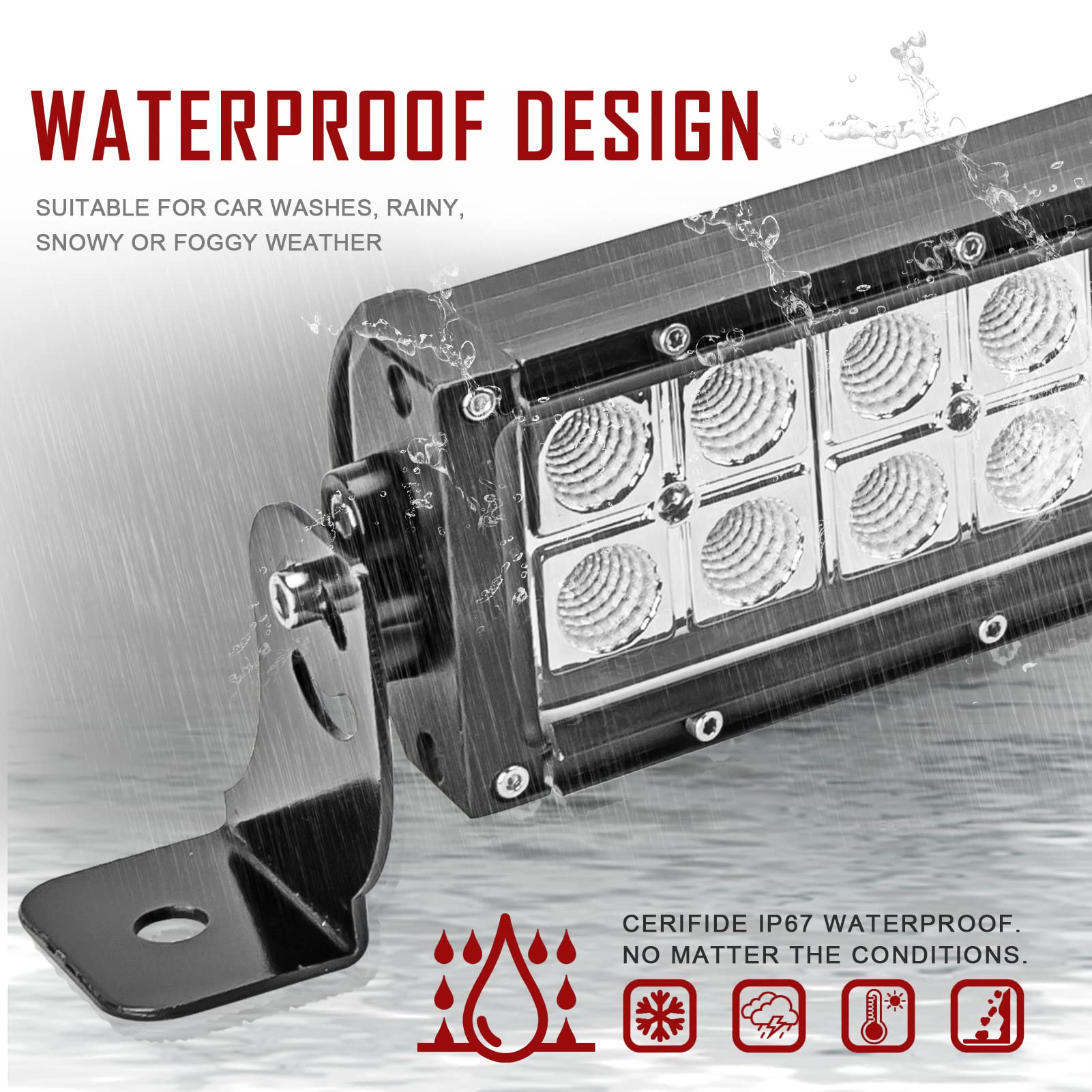 Barra de Luz LED Curva de 42 Pulgadas 240W con Kit de - Imagen 6