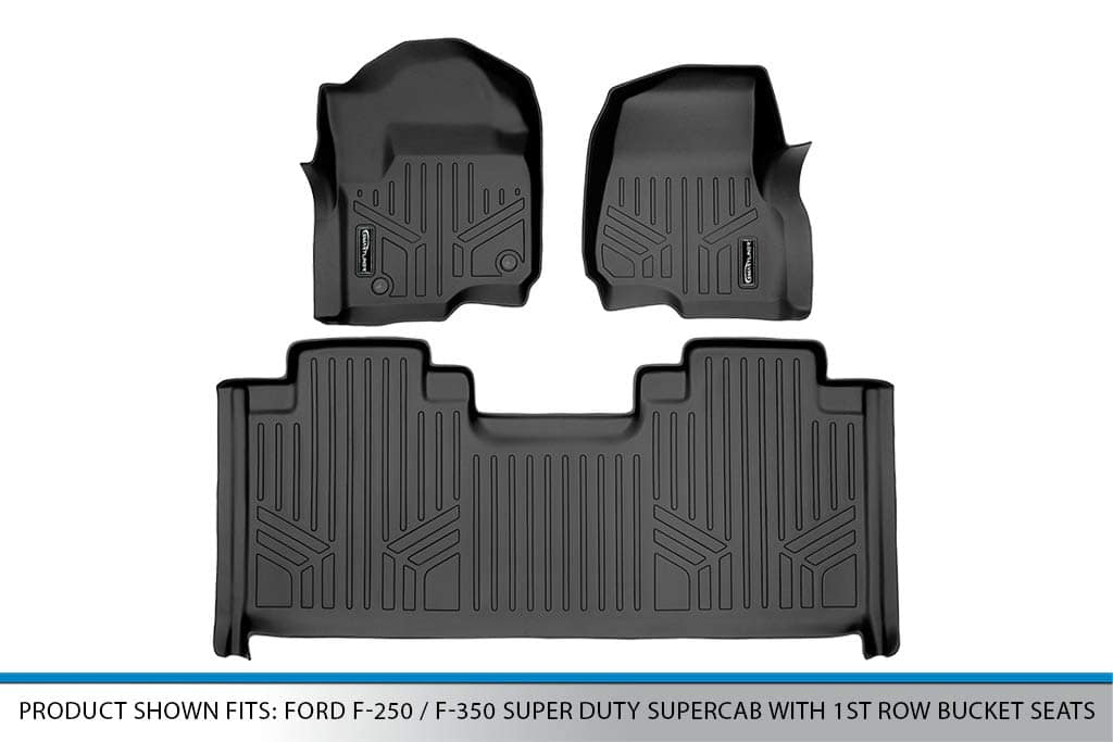 SMARTLINER Tapetes 2 Filas Negros para Ford F-250/F-350 - Imagen 6