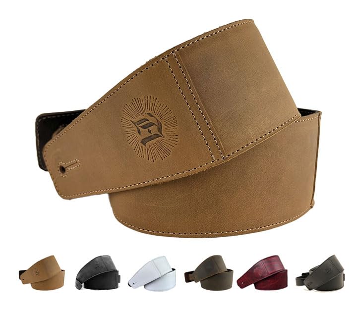 Correa de guitarra de cuero de grano completo "The