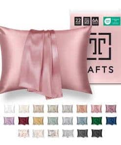 Funda de Almohada de Seda 100% Pura de Morera -Rosa